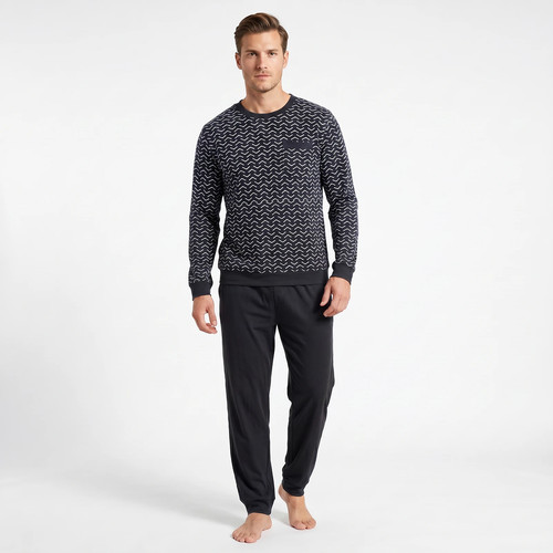 Schlafanzug pyjama herren - schlafanzug, lang