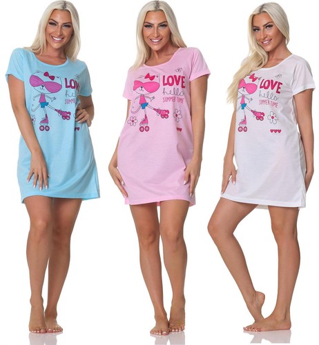 Damen bigshirt nachthemd - bigshirt,