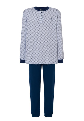 Herren schlafanzug pyjama lang - herren,