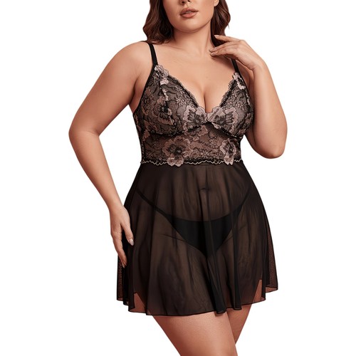 Damen babydoll spitze negligee - damen,