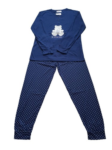 Damen pyjama lang baumwolle - pyjama,