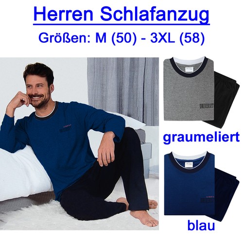 Herren schlafanzug lang pyjama - herren,