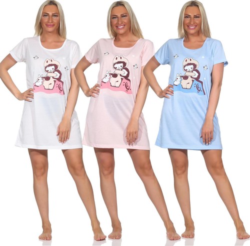 Damen nachthemd sleepshirt - nachthemd,