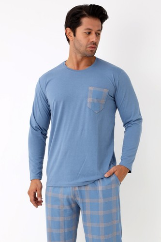 Herren pyjama set langarm - set,