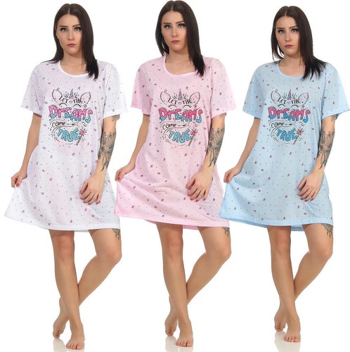 Damen nachthemd sleepshirt - damen,